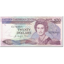 [#605475] Banknote, East Caribbean States, 20 Dollars, 1988-93, Undated (1988-93