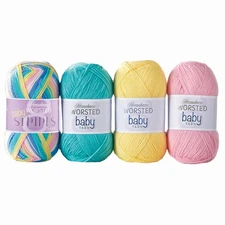 Herrschners® Worsted 8 Baby Stripes Yarn Pack