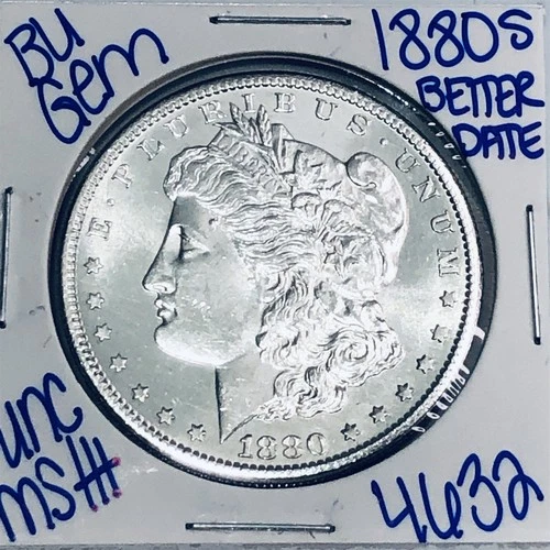 1880 S BU UNCIRCULATED MORGAN SILVER DOLLAR AUTHENTIC U.S.MINT FREESHIPPING 4632