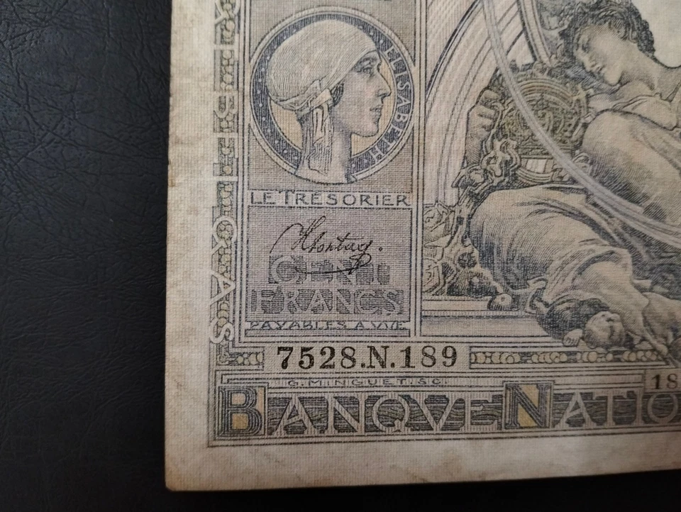 Belgium 100 Francs 20 belgas 06-09-1941 WWII Banknote  Rare Old Currency Date - Image 2 of 4