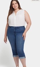 NYDJ Marilyn Crop Cuff Denim Jeans Size 24W Cool Embrace Blue Ridge NWT
