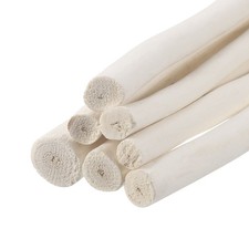 Wood Sticks, 40cm 16" Wooden Stick Craft Twigs 0.6" to 1.2" Dia White, 7pcs