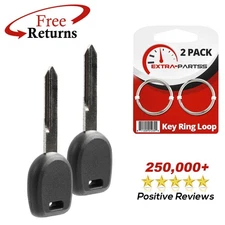 2 For 2000 2001 Mitsubishi Eclipse Galant Uncut Transponder Remote Fob Key Blade