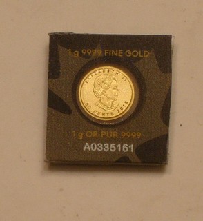 2015 GOLD Maple Leaf 50 Cents of Canada sealed Superb Gem BU .9999 Fine Gold