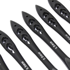 Black 9pcs Crochet Hooks Set 2.0 To 6.0mm Ergonomic Handle Reduce Cramps