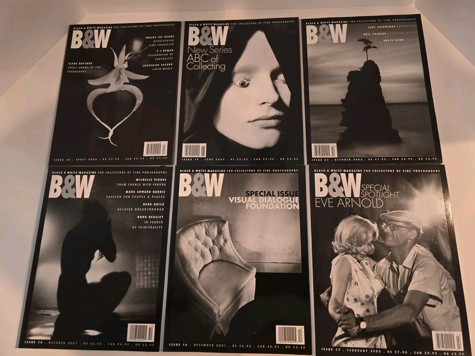 B&W Black & White Magazine Fine Photography Lot x 18 2000 2001 2002 2003 Vintage - Image 2 of 4