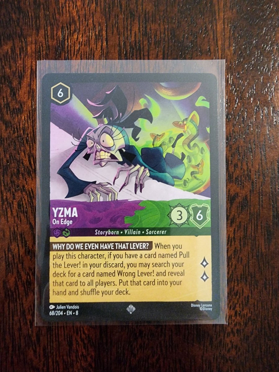 x1 Yzma - On Edge - 68/204 - Super Rare Lorcana Reign of Jafar M