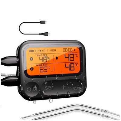 Intelligentes Bluetooth-Fleischthermometer, 2 Sonden, Digitales Lebensmitte4317