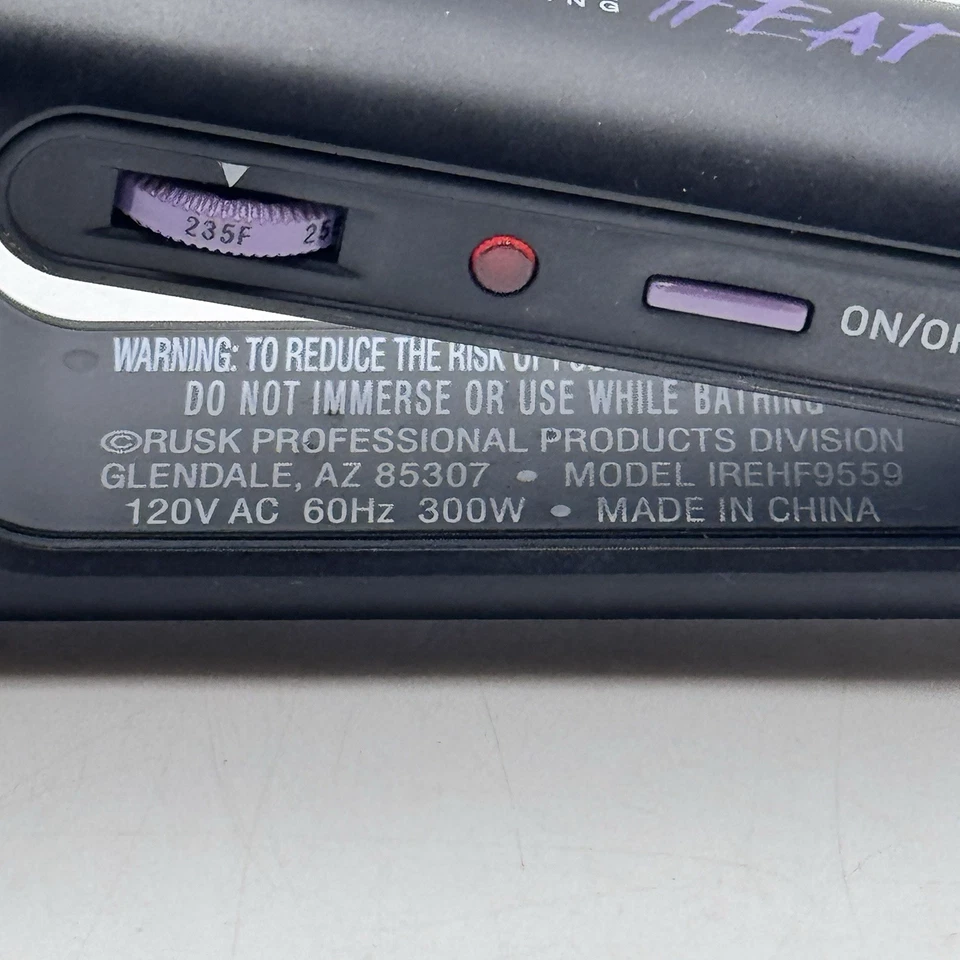 Plancha plana de cerámica Rusk Heat Freak placa ancha plancha Str8 plancha RARA Foto 4 de 4