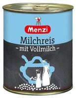 Menzi Milchreis 800 G Dose Vegetarisch Zuckerreduziert