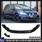 FOR VW GOLF MK7 MK7.5 R GTD GTI TSI TDI FRONT SPLITTER SPOILER LIP GLOSS 13-20