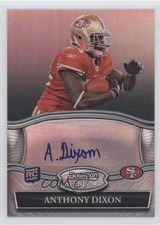 2010 Bowman Sterling Auto Black Refractor 15/50 Anthony Dixon #BSA-AD Auto 0a1
