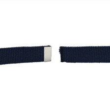 GENUINE U.S. AIR FORCE BELT: BLUE COTTON WEB WITH MIRROR FINISH TIP