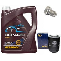 MotoröL Set 5W-30 5 Liter + ÖLfilter + ÖLablassschraube FüR VW Passat 1.9 TDI