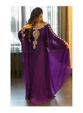 Dubai Long Gown Farasha Moroccan Islamic EID SALE Kaftan Hand Work Fancy Abaya