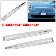 Left and Right Front Bumper Upper Chrome Trim For Fiat 500 2008-2015