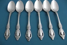 6 Teaspoons Oneida Distinction Deluxe RAPHAEL Stainless 6"