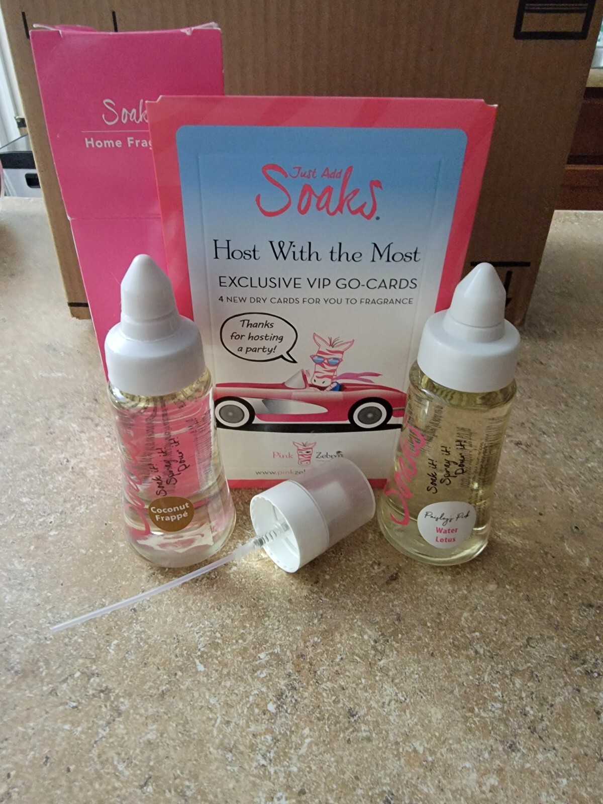 Pink Zebra SOAKS BUNDLE Coconut Frappe & Water Lotus With VIP GoCards