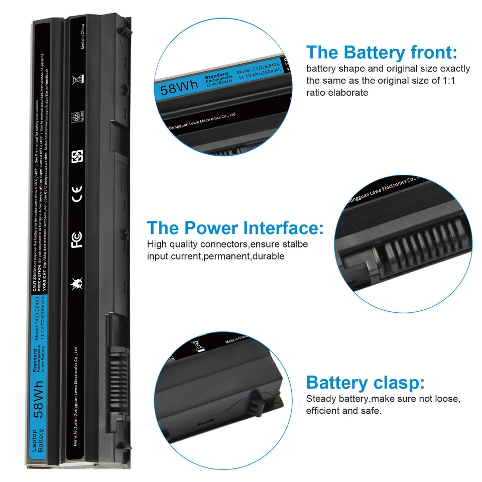 Battery For Dell Latitude E6440 E6430 E6420 E6520 E6540 E5430 E5420 TVMVN T54FJ - Image 4 of 4