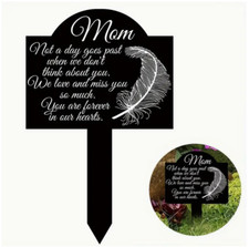 Acrylic Memorial Stake Cemetery Grave Plaque Acrylic Stake for Mom 8"x5"