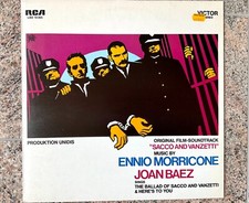 🎦 Sacco And Vanzetti - Ennio Morricone & Joan Baez LP Filmmusik Soundtrack EX