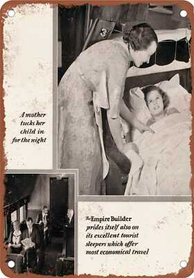 METAL SIGN - 1934 Great Northern Empire Builder Sleeper - Vintage Rusty Look