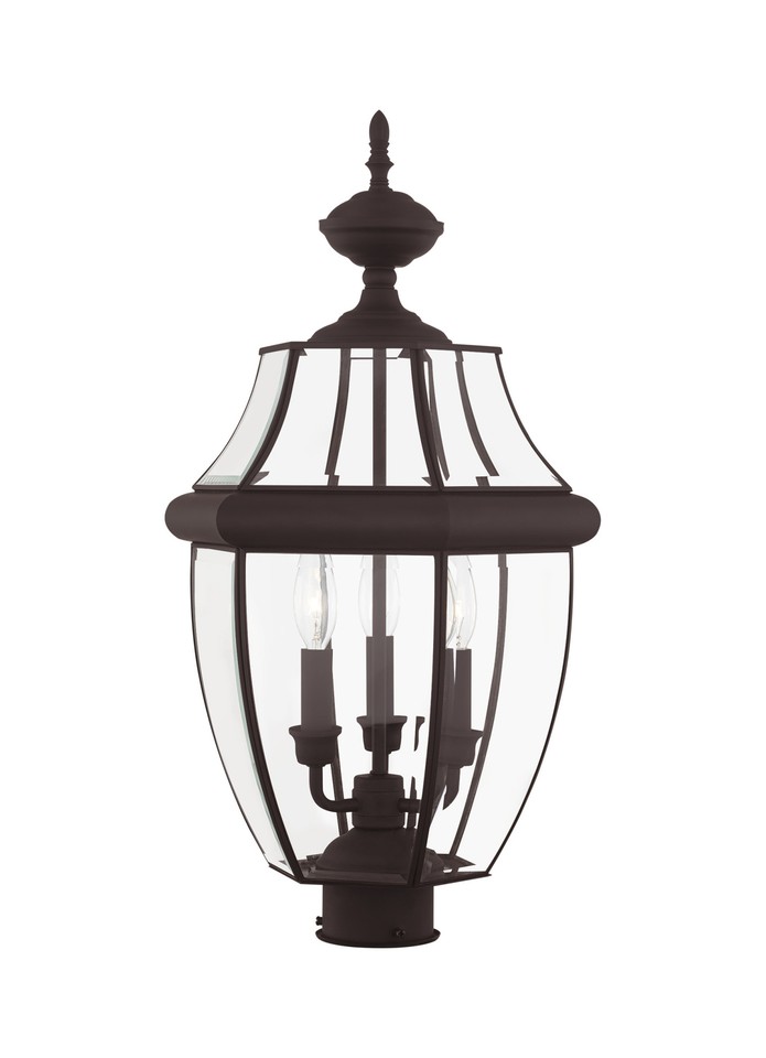 Livex Lighting 2354 White Monterey 3Light Outdoor Post Light eBay