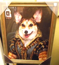 Renaissance Fancy Dressed Dog - Framed and Under Glass