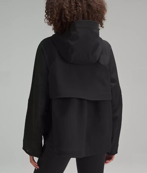 LULULEMON RepelShell Cinch-Back Rain Jacket Black Women's US LULULEMON RepelShell Cinch-Back Rain Jacket Black Women's US