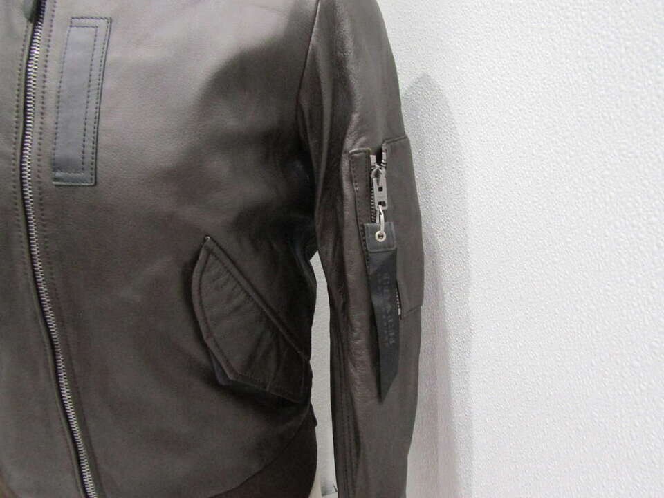 Coach C1960 Lamb Leather Ma 1 Jacket Brown Men's Size 46 M Coach C1960 Lamb Leather Ma 1 Jacket Brown Men's Size 46 M