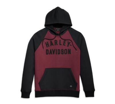 Harley-Davidson Herren Hoodie ''Classic Staple Raglan'' 96296-23VM Red Colorblock