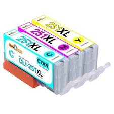 3-pk CLI251 XL CMY Ink for Canon PIXMA MG6320 MG6420 MG6620 MG7120 MG7520