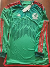 Adidas Mexico L/S Home Jersey Seleccion Mexicana Mundial Qatar 2022 Aeroready