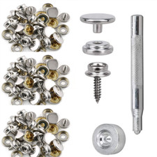 150PCS Canvas Snap Kit Tool Stainless Steel Screws Pres Buttons for Marine Boat