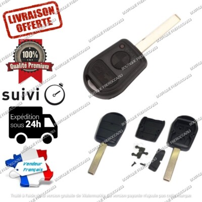 Coque De Clé BMW 3 Boutons Noir - Compatible 316i, 318i, 320d, 325i, 330ti Et Autres Modèles - Neuf