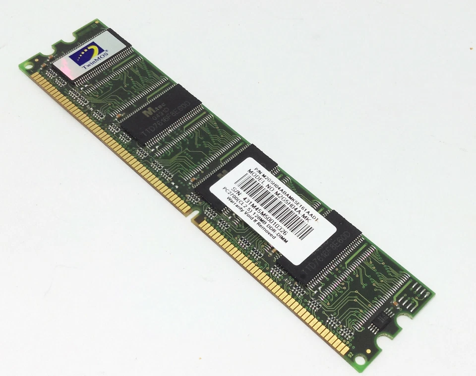  TwinMos 128MB PC2700 DDR-333MHz non-ECC CL2.5 184-Pin DIMM Memory Module - Image 2 of 4