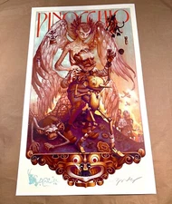 James Jean Pinocchio Signed Art Print Limited Guilleromo Del Toro Netflix