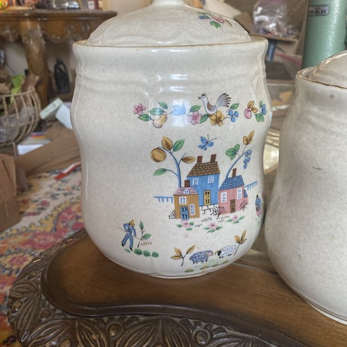 Vintage International China Heartland 4er Set Keramik Küche Kanister sehr guter Zustand - Bild 2 von 9