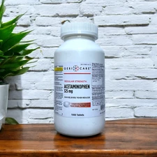 Gericare Acetaminophen 325mg Pain Relief Non Aspirin Regular Strength 1000ct