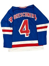 New York Rangers Ron Greschner signed Custom Jersey w/Inscrip & JSA Cert
