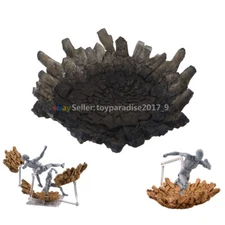 Tamashii Effect Impact Rock Base For 3.75" 1/18 1/12 Action Figure Model C Black