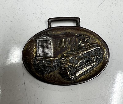 RARE EARLY CLETRAC DOZER CLEVELAND TRACTOR CO, OHIO BRASS WATCH FOB #309