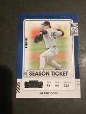 2021 Contenders Baseball Gerrit Cole Base Card NY Yankees 