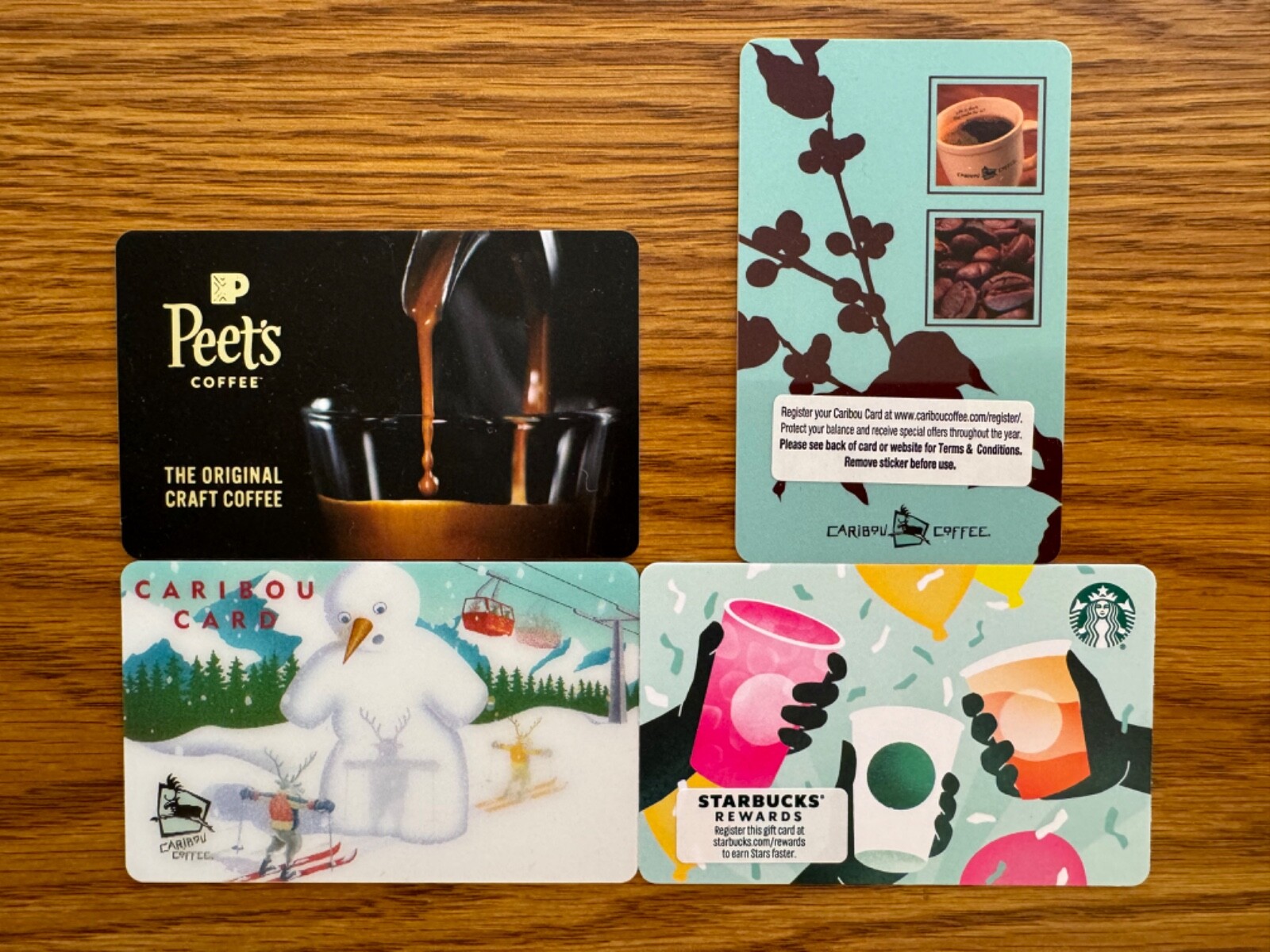 COFFEE Collectible gift card lot of 12 cards PEET’S DUNKIN CARIBOU TIM