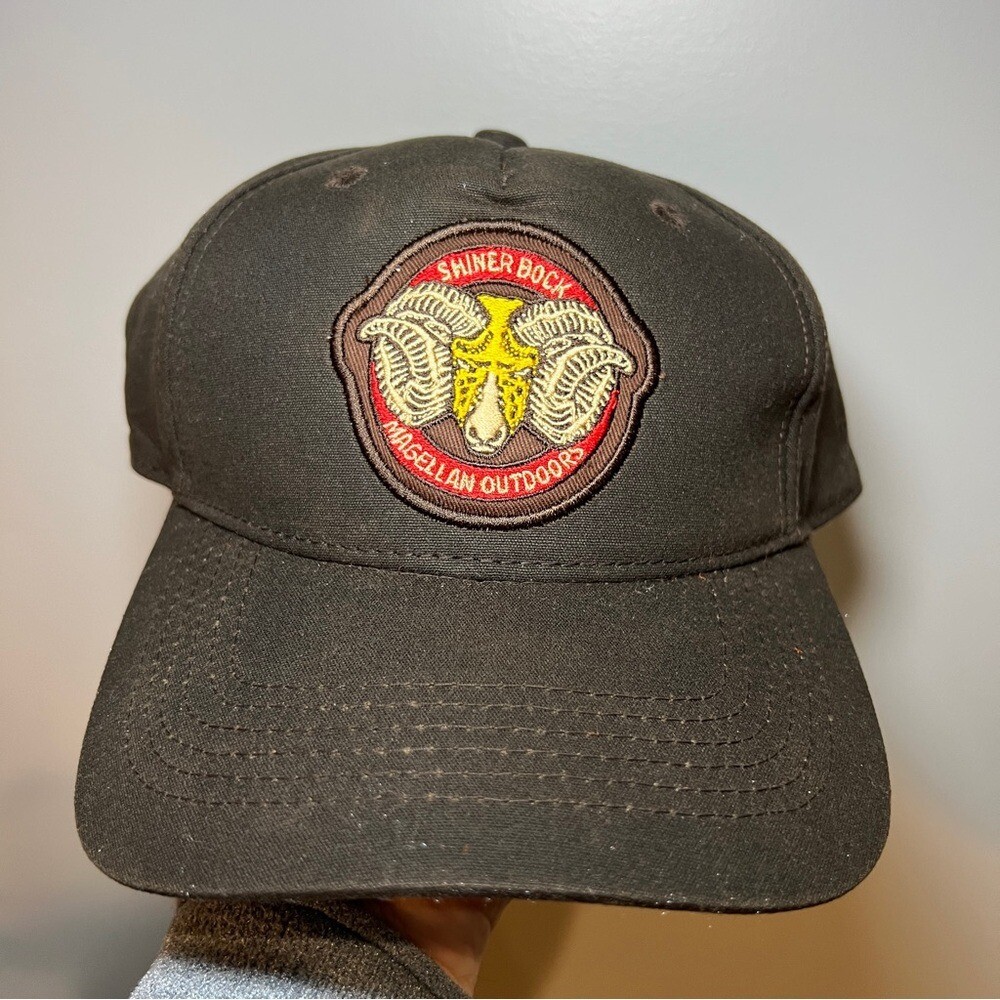 Magellan Outdoors & Shiner Bock Black/Brown Hat Adjustable Cap NWT