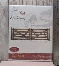 Two Red Robins Metal Die Antique Rustic Farm Pumpkin Owls Tree Stump Flowers