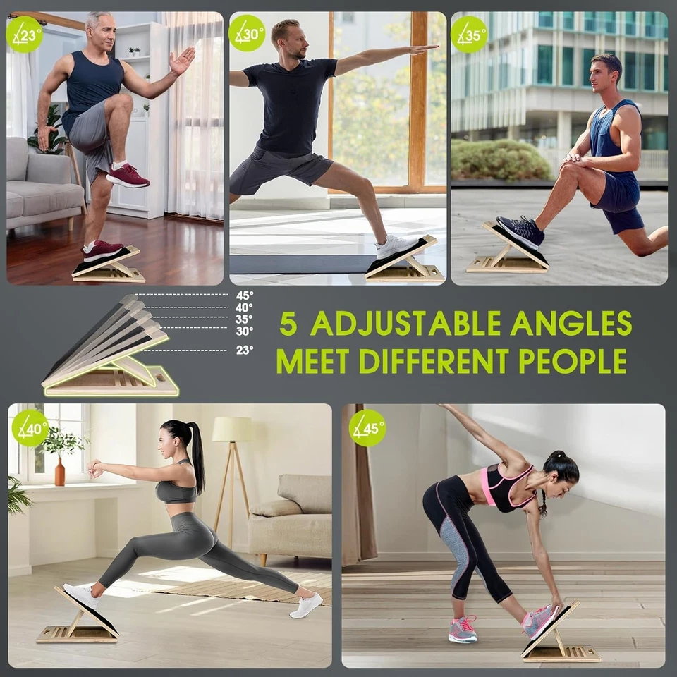 Tabla Inclinada Portátil para Estiramiento de Pantorrillas, Capacidad de Peso 350 Lbs, Wo Ajustable Foto 2 de 4