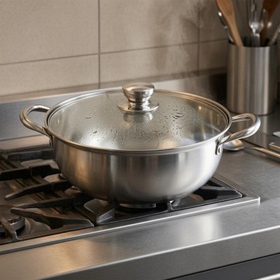 Edelstahl Dampfgarer Topf Schicht Glasdeckel Dampfgarer Topf gleichmäßige Hitze