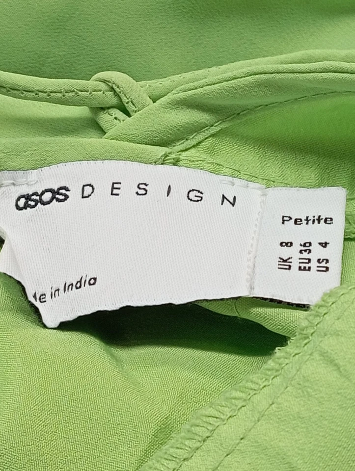 ASOS Vestido tipo overol Mujeres Vestido Talla EU 36 verde look casual - Imagen 4 de 4