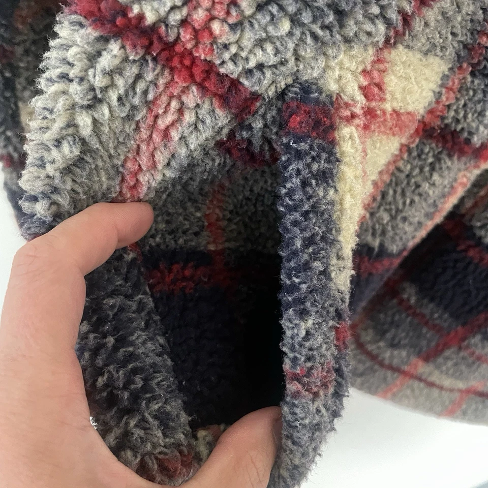 VTG Lumberjack Hunter Chore Sherpa Coat Women’s Medium Plaid - Image 4 of 4